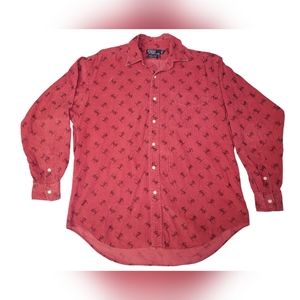 Polo Ralph Lauren Lowell Sport Skier  Corduroy Shirt Size M 90’s Vintage Used
